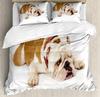French Bulldog Duvet Cover Set Cute Animal Modern Decorative 3 Piece Bedding Set With 2 Pillowcase Dog Pattern Comforter Covers