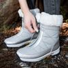 Mid Tube Front Zipper Cold Resistant and Warm Cotton Boots and Shoes