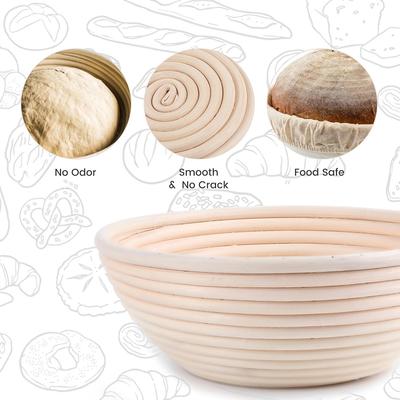 New 23cm Bread Proofing Basket Round Artisan Sourdough Bread-Making
