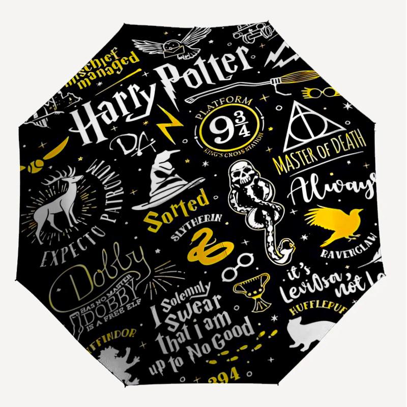 1PC Harry Potter Platform 9 3/4 Umbrella-8-Rib Reinforced, Automatic Open, Lightweight & Durable, Cute Fashion Accessory for Outdoor, D2664