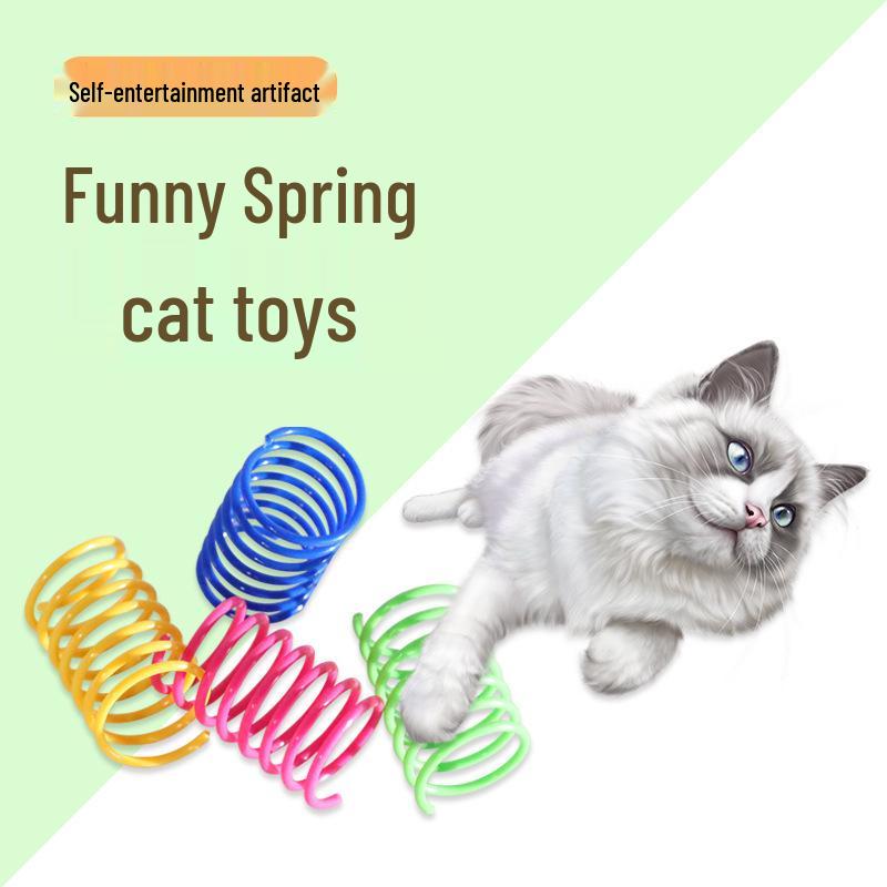 

Разноцветная пластиковая пружинная игрушка для кошек - Прыгающая дразнилка для кошек и домашних животных 2 x 4.5 cm