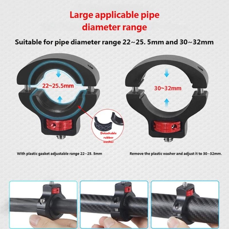 Aluminum Alloy Action Camera Handlebars Mount For Most Models for Outdoor Adventure and Commuting
