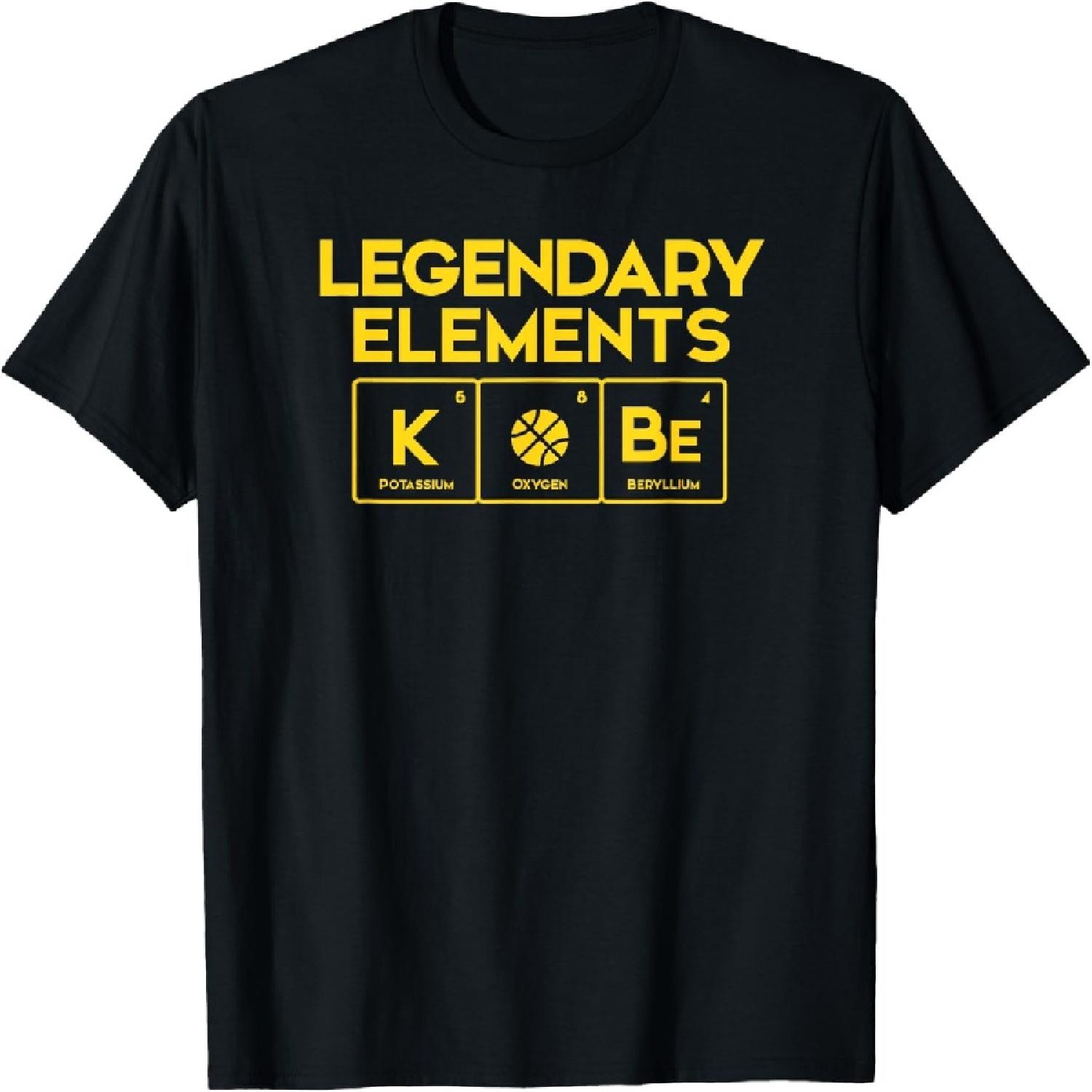 

Legendary Elements of Basketball, K-O-Be, Periodic Table Fun T-Shirt XXXXXL чёрный