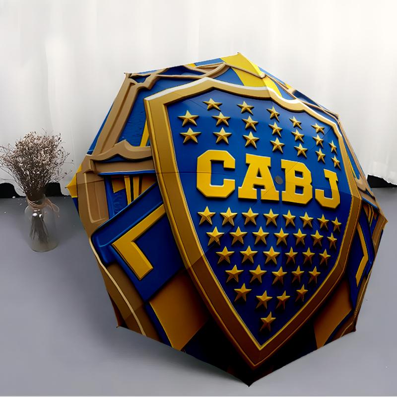 Printed Club Atlético Boca Juniors Printed Folding Umbrella,Outdoor,Leisure,And Travel Umbrella,Durable Umbrella Fabric,Birthday And Holiday Gift