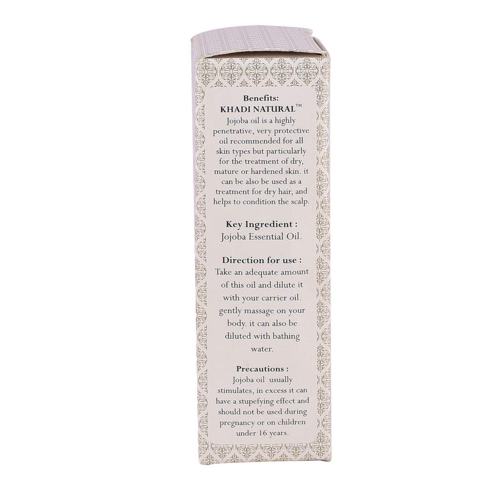 KHADI NATURAL Jojoba Essential Oil 10 Ml Pure Multipurpose Skin And Hair Moisturizing Care Pack Of 1