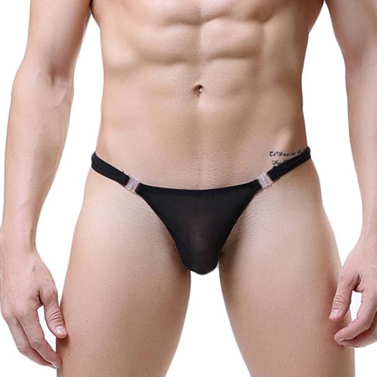 Honeymoon Durchsichtige Herren G-String Unterwäsche Solide Sexy Slips Tangas T-back