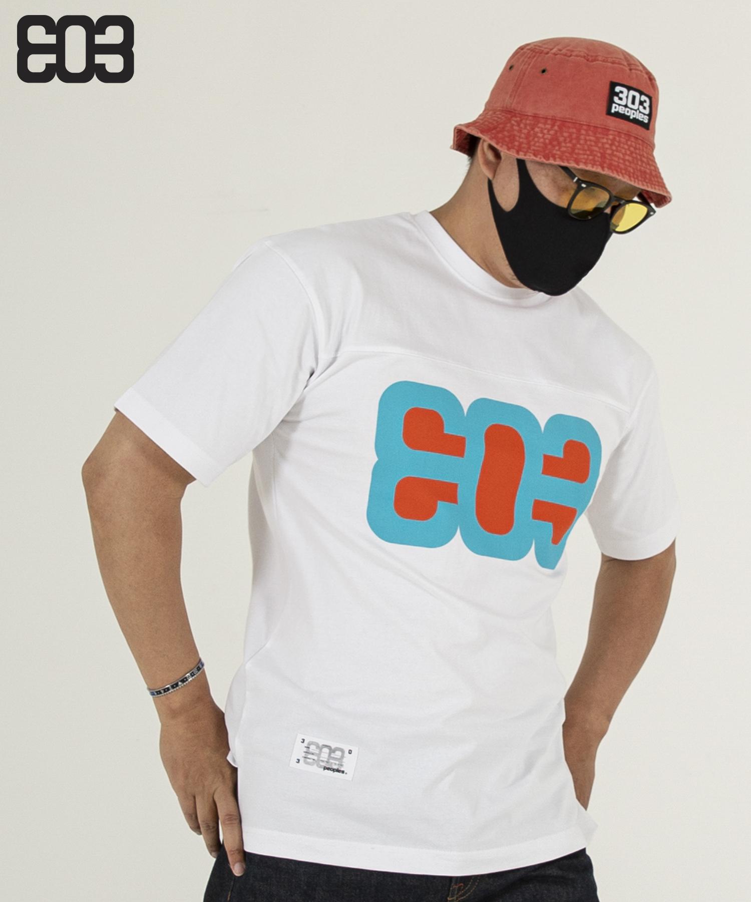 303 Peoples Sts22008 Big Logo Cutout T-Shirt White L