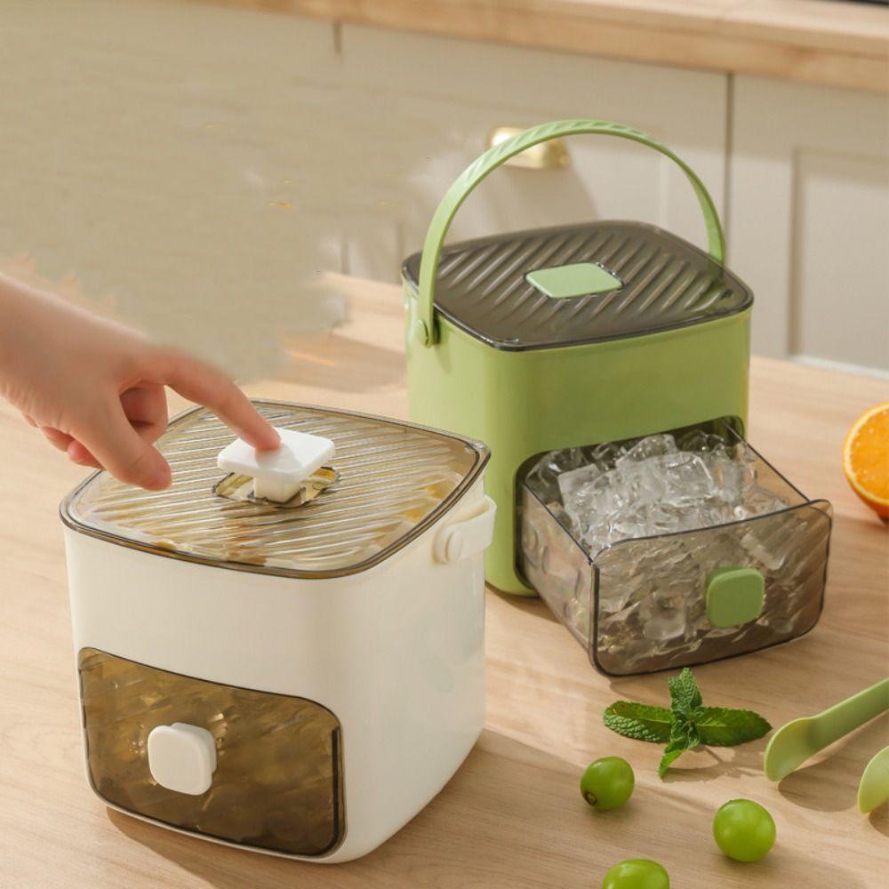 Handheld Ice Making Box Press Type Ice Storage Easy Clean Ice Cube Mold  Household