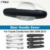 Door Handle Cover For Toyota Corolla Axio Altis 2008-2013 Chrome Carbon Fiber Car Trim Car Styling Accessories Overlay Sticker