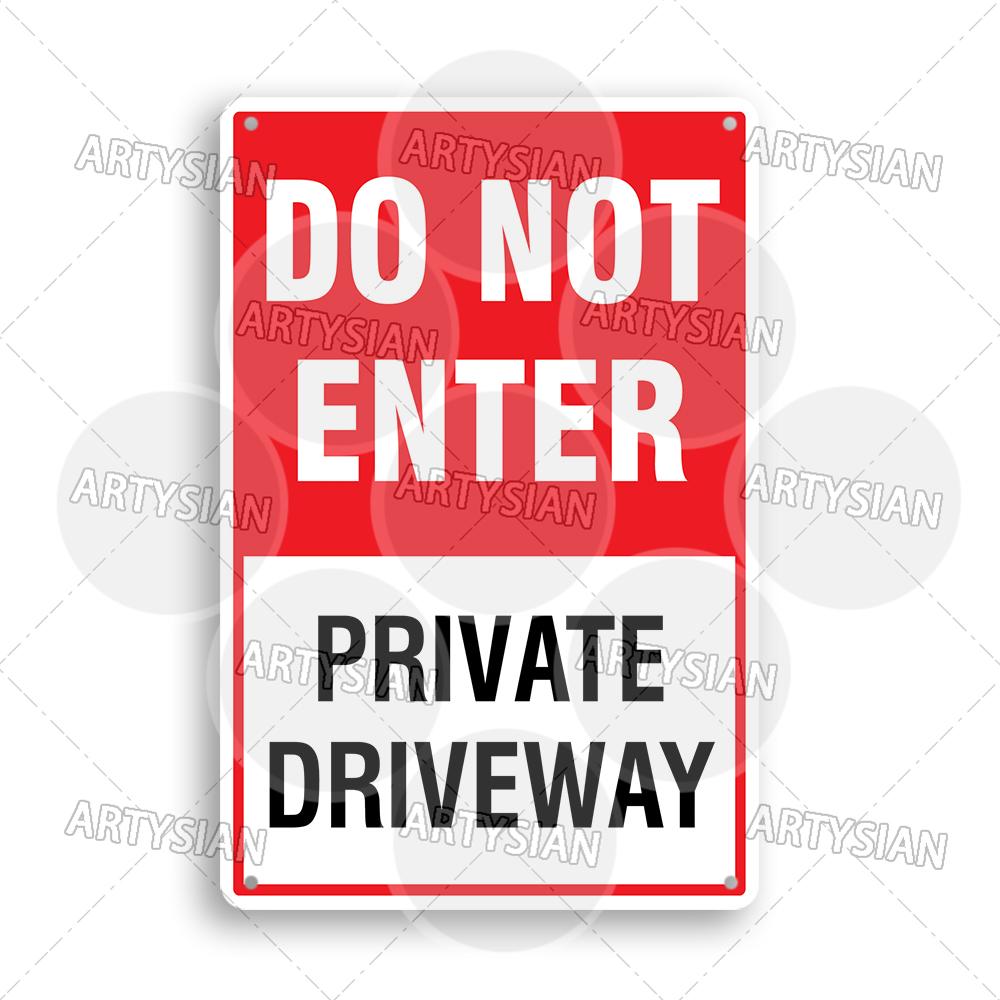 Private Property Waring Metal Sign No Trespassing Do Not Knock No Public Access Stop Boundary Line Private Restricted Road