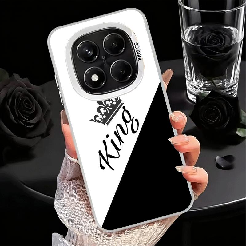 

Queen King Couple Theme Soft Phone Case for Xiaomi Redmi Note 13 14 15 Pro Plus 12S 12 11S 11 11T 10S 10 Shockproof Cover Back S Redmi Note 15 5G