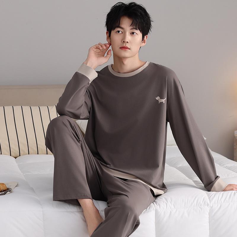 

Men s Cartoon Autumn Pajamas Set - Lycra Cotton, Long Sleeve & Pants, Versatile Homewear XXL (175-180cm, 160-180kg)