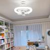 Rotatable 2 In1 Ceiling Fan Lighting Lamp E27 Converter Base LED Fan Light Lighting Base Bedroom Living Room with Remote Control