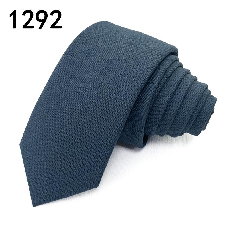 Men'S Plain Cotton Jacquard Tie, Simple Temperament Business Dress Hand-Made British Tie