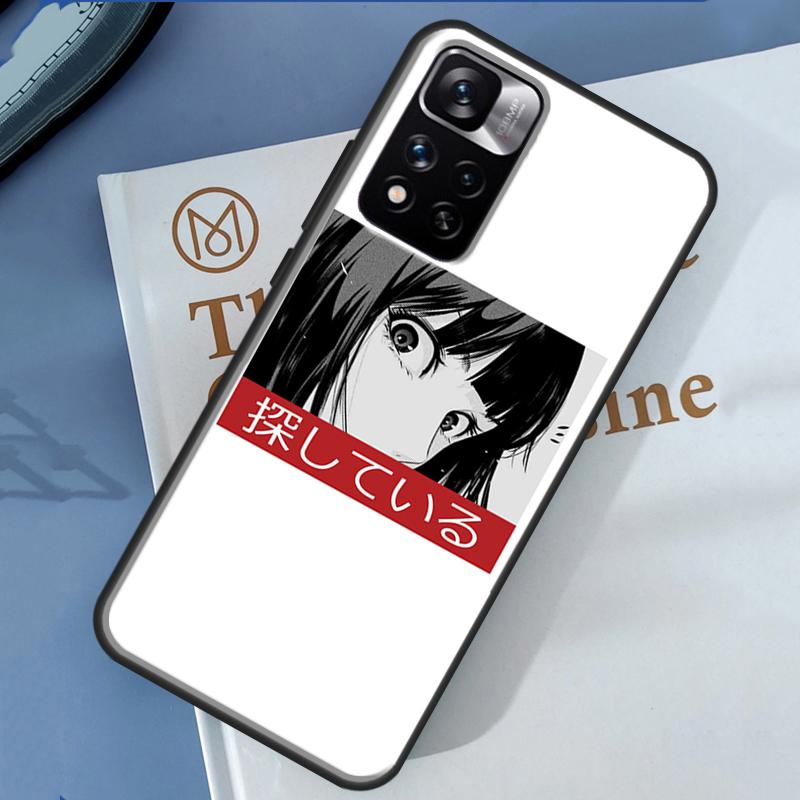 Sad Japanese Anime Case For Xiaomi Redmi Note 14 13 11 9 10 12 Pro 9S 10S 11S 12S Redmi 10C 12C 13C 14C Cover