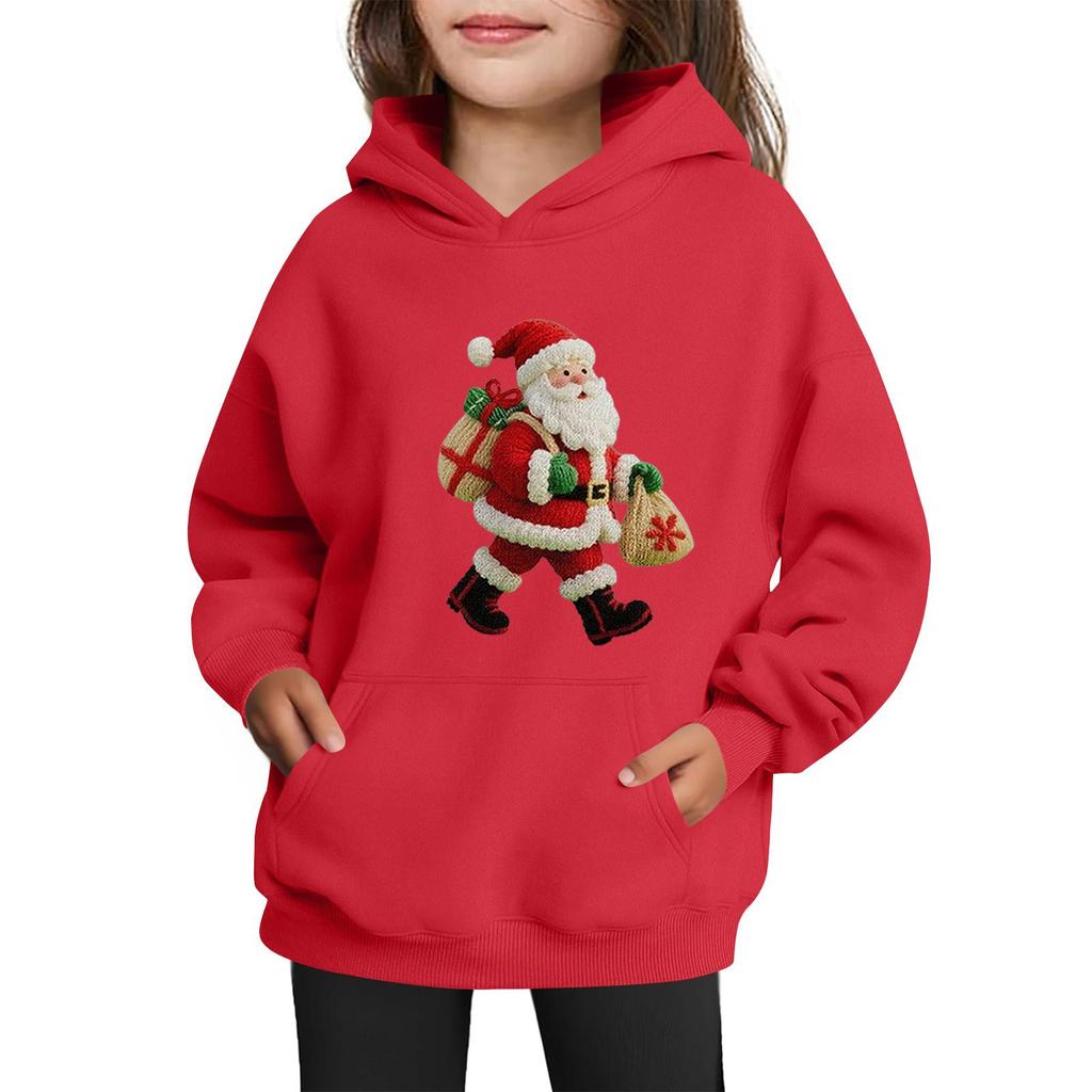 Sweatshirts For Teen Girls Hoodies Long Sleeve Drawstring Pullover Cute Printed Oversized Hoodie Christmas