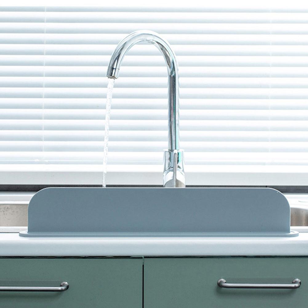 Silicone Sink Baffle Splash Guard With Suction Cups Non Slip Water Dam For Washing Dishes And Vegetables Adhesive Partition