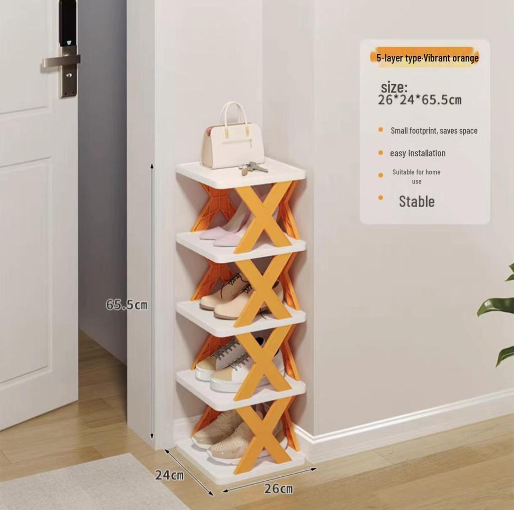 Space-Saving Dustproof Folding Shoe Rack for Narrow Entryways, Offices, or Dorms