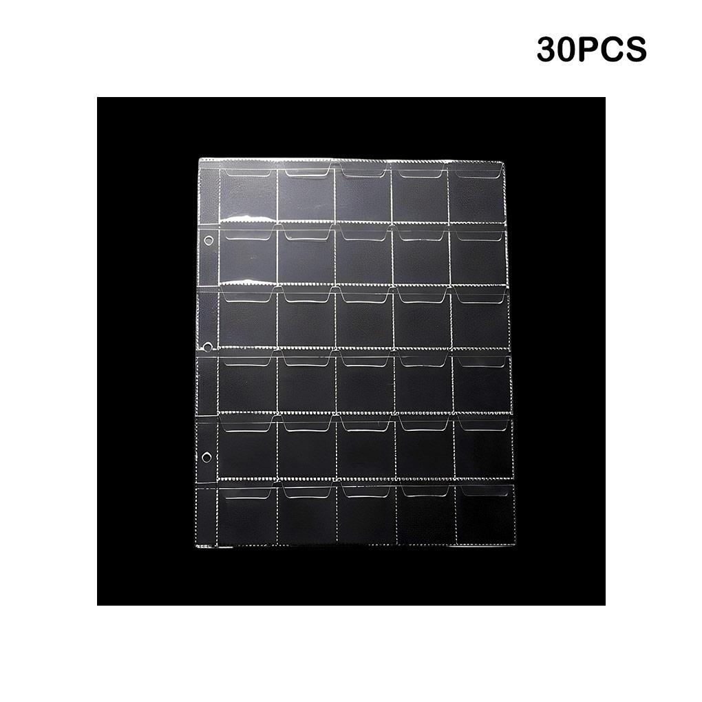 Album Grid Design Page Lid Skidproof Coins Storage Flat Loose Leaf Collecting Book Pennies Scrapbook