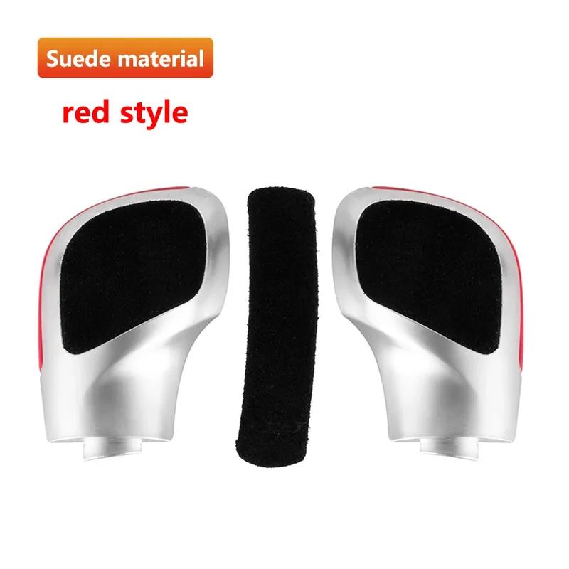 DSG Gear Lever Chrome with Suede Leather Shift Knob Gear Red Side Cover for VW Golf 6 7 R GTI Passat B7 B8 CC R20 Jetta MK6 GLI