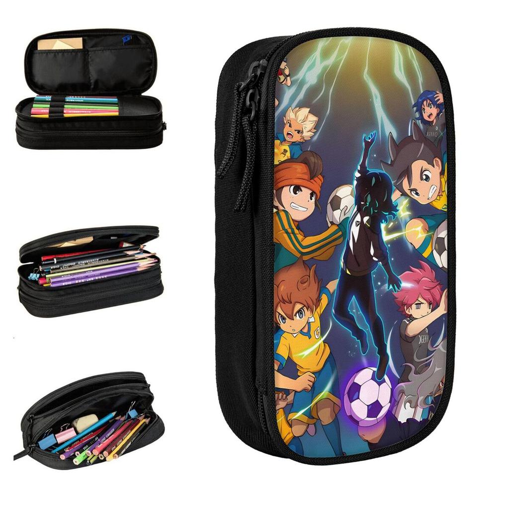 Anime Axel Blaze Inazuma Eleven Pencil Case Classic Pen Holder Bags Student Big Capacity Office Gift Pencilcases