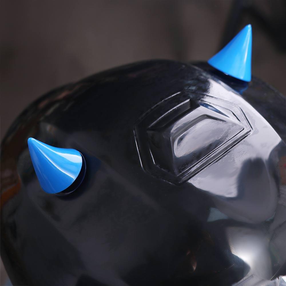 1pair Cool Rubber Horn Shaped Headwear Wing Shaped Moto Helmet Decoration  Bobber