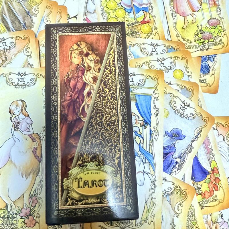 12*5,5cm Niedrige Angst Tarotkarten Englisch 78 Stück Deck Geheime Ergänzung Die Sprache der Blumen Feen-Stil Cartoon Tarotkarten