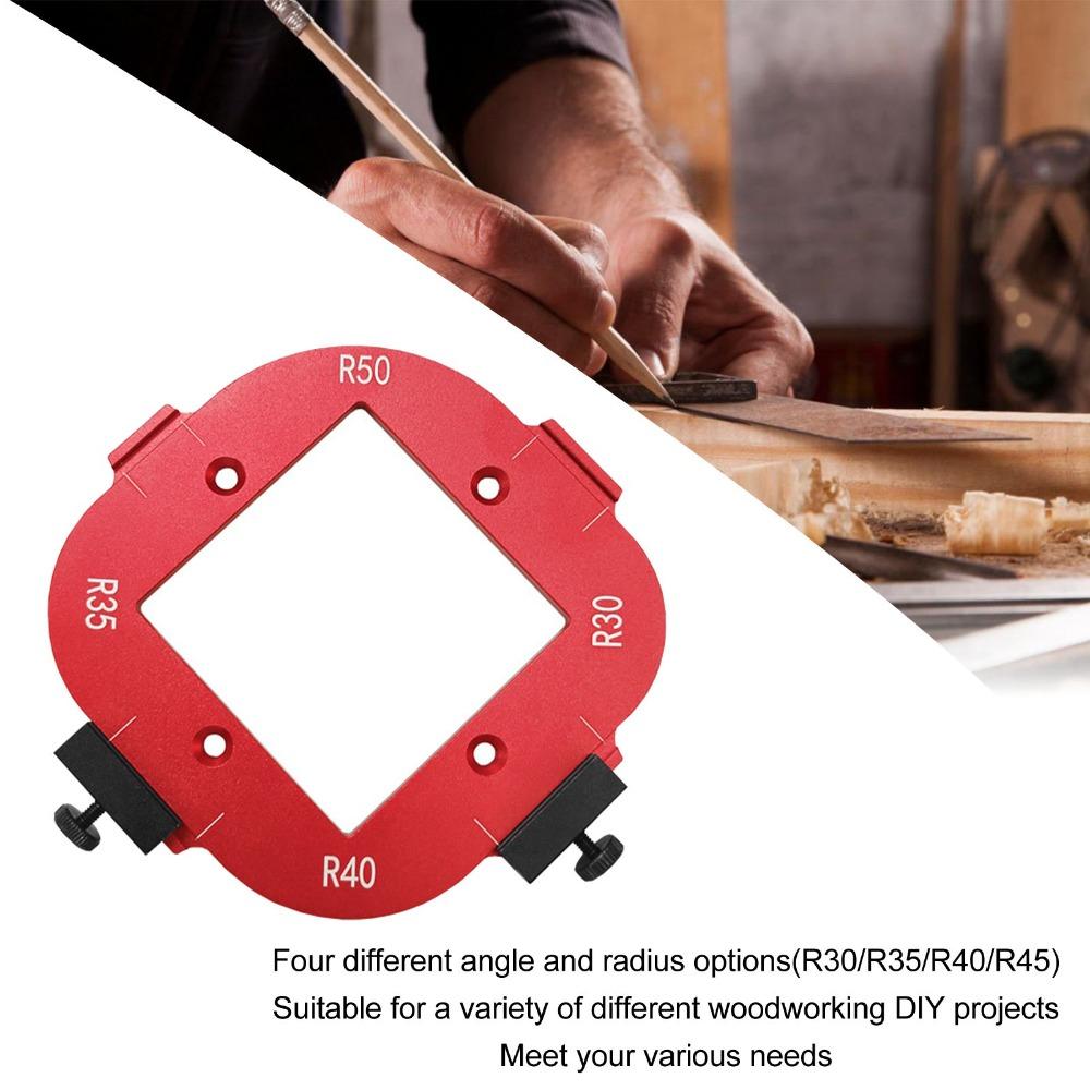 Accurate Measure Router Template Clear Scale Positioning Jig Corner Radius Template  DIY