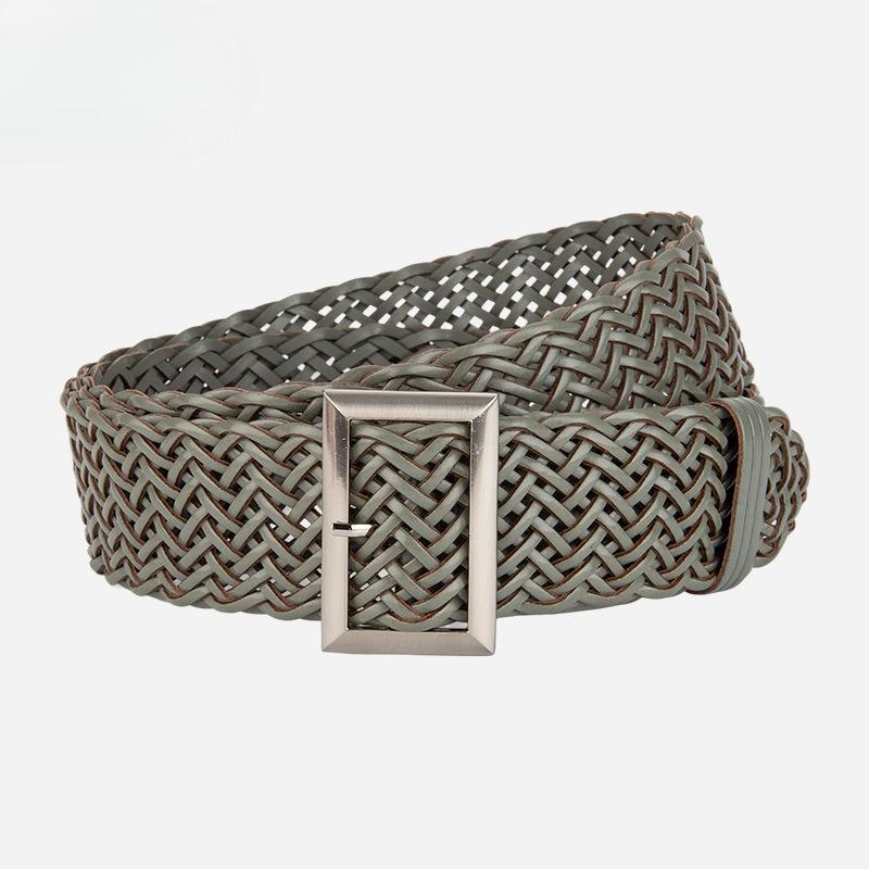 Women's Korean Style Fashion Braided Belt Fashionable Versatile Dress Accessories Without Punching Women's Belt