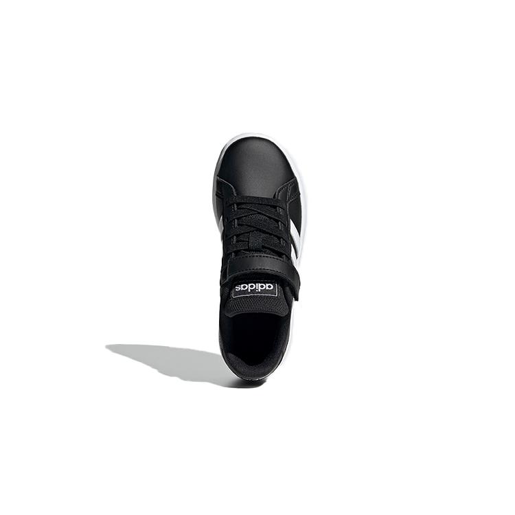 adidas Neo GRAND COURT Breathable Low Top Kids' Skateboarding Shoes Black White Kids' EF0108