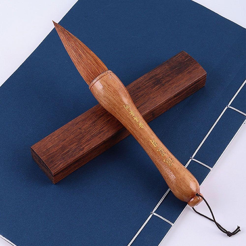 Traditional Chinese Calligraphy Brush Oil Watercolor Oil Painting Scriptures Writing Brush Wood High-end Art Paint Brush Class