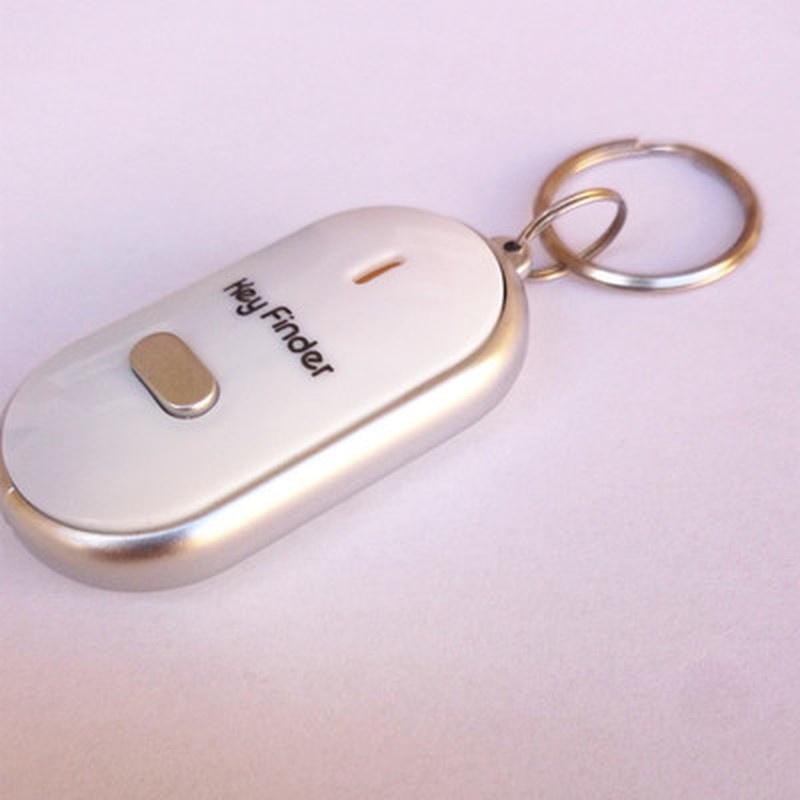 Fashion Find Lost Keys Chain Whistle Sound Control LED Lamp Key Finder Locator 1 pc