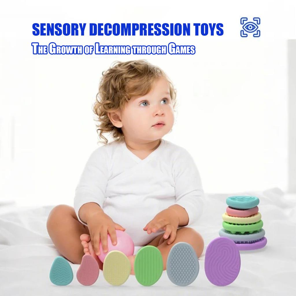 Children's Decompression Toy Colorful Sensory Strips Suction Cup Double-sided Sensory Strips