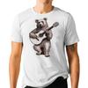 Funny Bear T-shirt - Bear Playing Guitar Music Lovers Novelty Graphic Tee Shirt