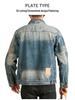 Xintang Retro Embroidered Men's Denim Workwear Jacket for Spring 2025