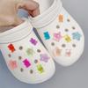 New Fashion Shoe Charms Set Accessories Hole Shoe Buckle Transparent Luminous Bear DIY 3D Shoes Decorations Kids Party Gift