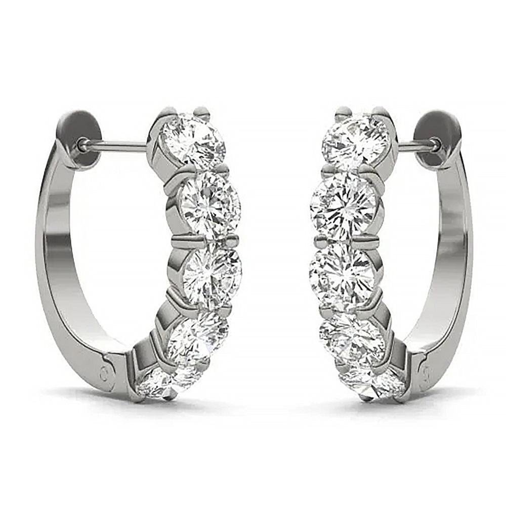 2 Carat Moissanite Earrings, Earrings, High Quality S925 Sterling Silver Ear Jewelry Wholesale