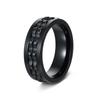 TK Trendy Hip Hop Rotating Decompression Titanium Steel Men's Ring