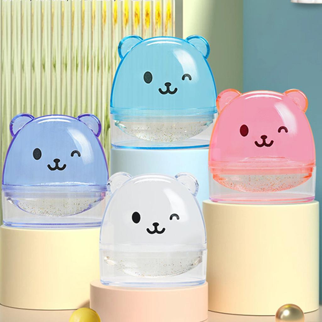 Silicone Nail Stamper Set French Tip Nail Stamp Cute Bear Jelly Stamper with Scraper Nails Art Template Tool for Woman