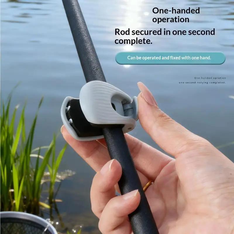 1PC Portable Fishing Rod Holder Fixer Clip Lure Rod Bundling Clamp Compact Beach Fishing Pole Holder Fishing Accessory
