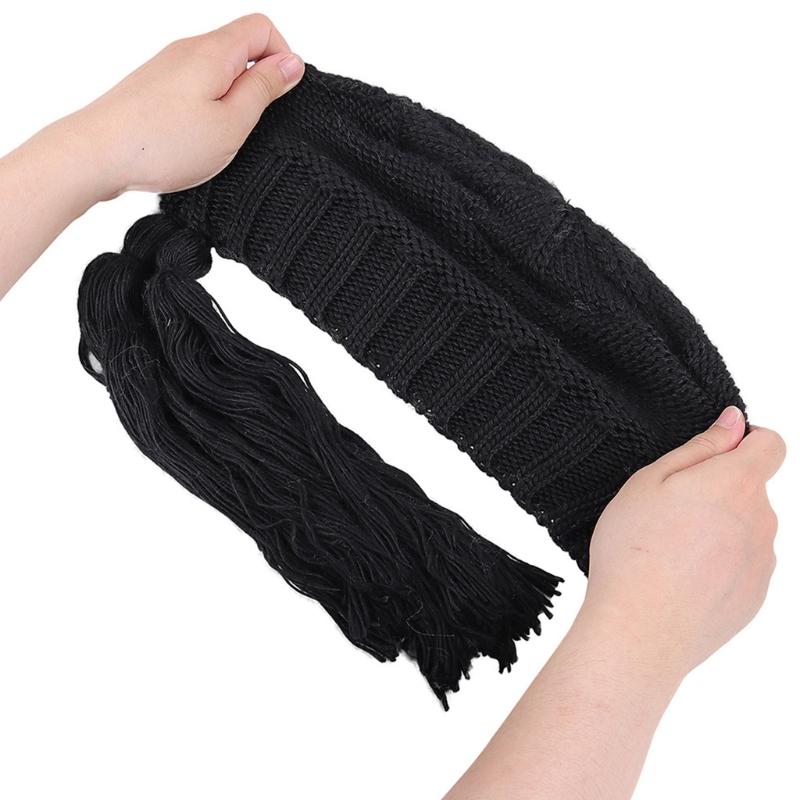 Creative Braid Beanie Hat Knit Hat with Ear Flaps Wool Hat Lei Feng Hat Wild Girl for Outdoor Cold Weather Skiing Ri