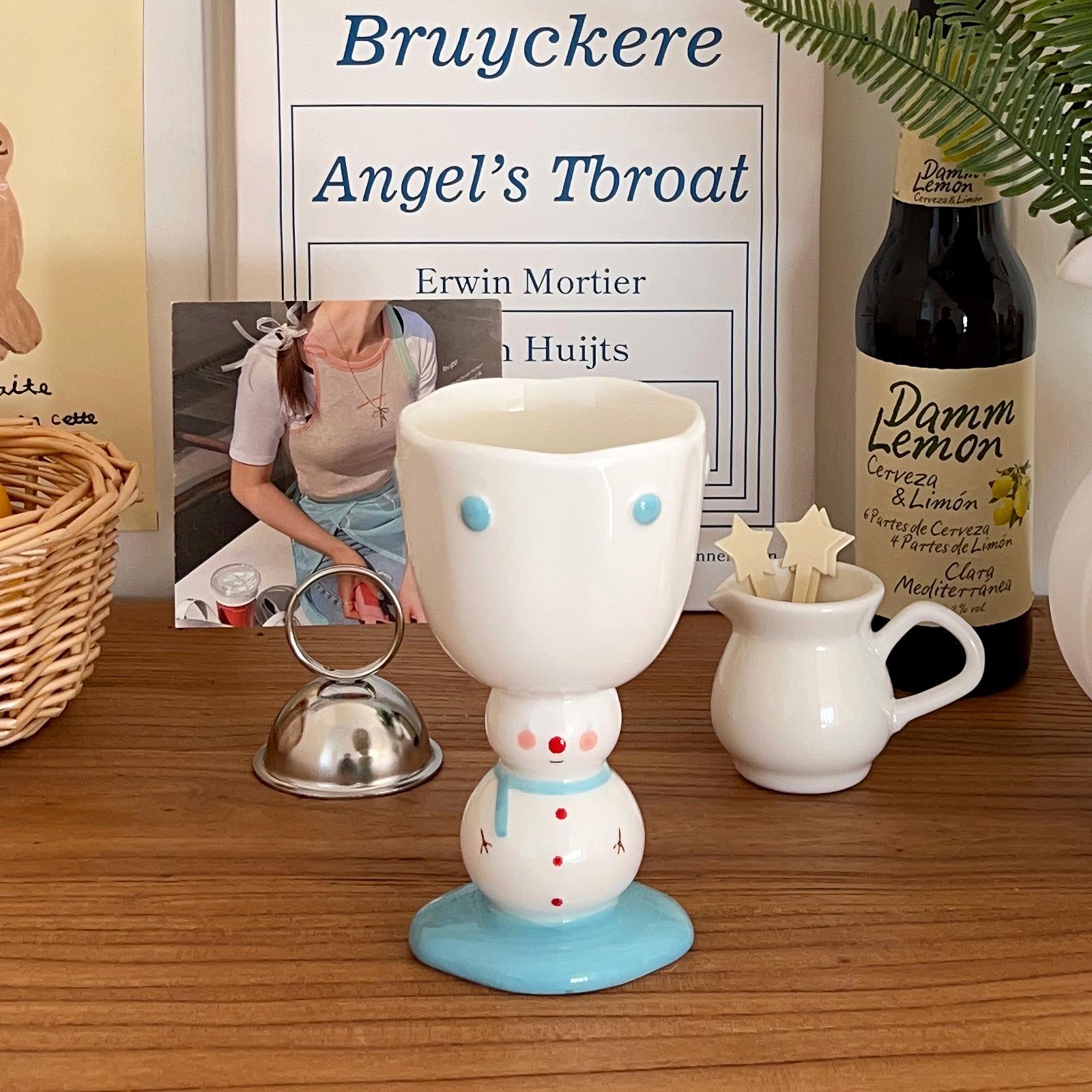 

Christmas Cute 3D Snowman Hand Painted Tall Mug High Aesthetics Creative Gift for Friends 201-300ml