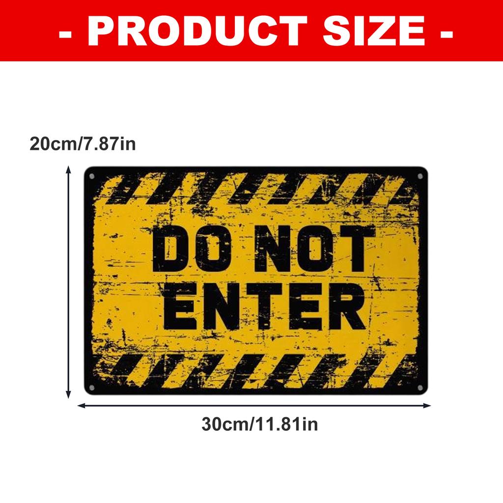 No Trespassing Signs Metal Warning Signs Fade/Weather Resistant for Home Bathroom and Office Decors Do Not Enter Signs
