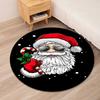 Christmas Santa Claus Printed Round Rug Carpet Chair Rug Area Rug Entryway Doormats,for Office Chair Living Room Bedroom Kitchen Room.
