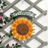 Wrought Iron Sunflower Living Room Wall Decoration Wall Decoration Welcome To WELCOME Courtyard Entrance Hanging Jewelry