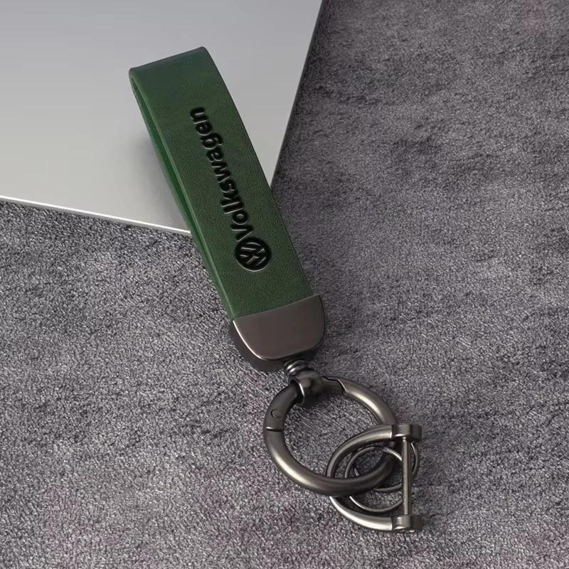 Car Key Chain Leather Key Ring For Volkswagen Golf Tiguan Jetta Transporter Passat Polo Touran VW GTD Scirocco GTI Keychain Qx0