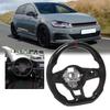 Hydro‑Dip Carbon   Look Steering Wheel Perforated Leather Flat Bottom for GLI R GTD MQB