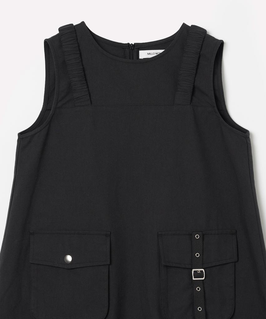 Milo Woman Buckle Strap Mini Dress [Black]
