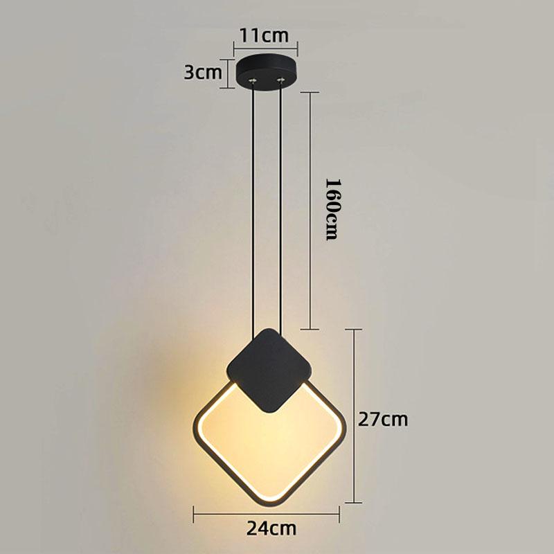 Modern Moon Eclipse Acrylic LED Pendant Light Restaurant Cafe Bar Long Pendant Lamp Sofa TV Background Wall Hanging Lamps