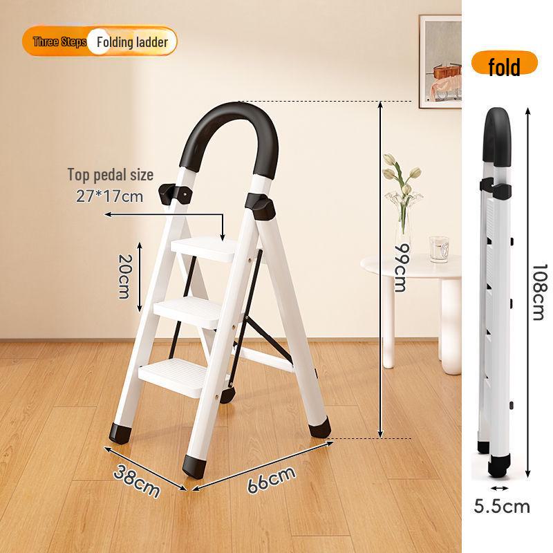 Multifunctional Folding Carbon Steel Ladder and Clothes Drying Rack